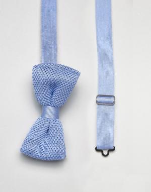 Вязаный галстук-бабочка Noose & Monkey. Цвет: синий