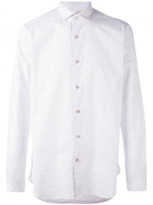 Рубашка с мелким серым узором Dnl. Цвет: белый