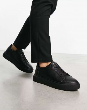 Черные массивные кроссовки на шнуровке ASOS
