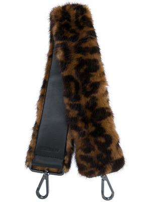 Leopard print fur shoulder strap Max Mara. Цвет: коричневый