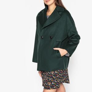 Пальто укороченное из шерсти и кашемира SAMARA LA BRAND BOUTIQUE COLLECTION. Цвет: зеленый