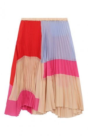 Плиссированная юбка из вискозы и шелка Marni. Цвет: разноцветный