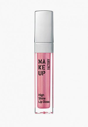 Блеск для губ Make Up Factory с эффектом влажных High Shine т.45, радужная роза, 6.5 мл. Цвет: розовый