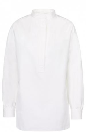 Блуза прямого кроя с воротником-стойкой Atlantique Ascoli. Цвет: белый