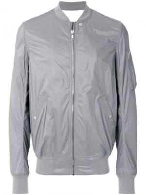 Куртка-бомбер в стиле casual Rick Owens DRKSHDW. Цвет: серый