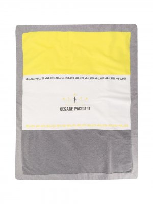 Одеяло с контрастным логотипом Cesare Paciotti 4Us Kids. Цвет: серый