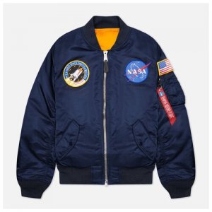 Мужская куртка бомбер MA-1 NASA синий , Размер M Alpha Industries. Цвет: синий