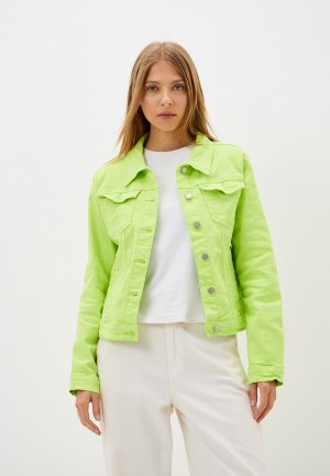 Куртка джинсовая Obba. Цвет: зеленый