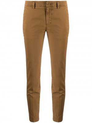 Укороченные брюки чинос Dondup. Цвет: коричневый