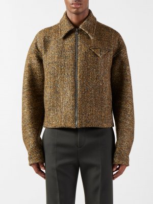 Твидовый пиджак с треугольными карманами , коричневый Bottega Veneta