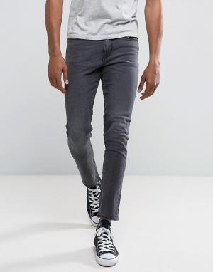 Черные выбеленные джинсы скинни -Черный New Look