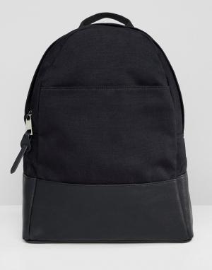 Большой парусиновый рюкзак -Черный цвет ASOS DESIGN