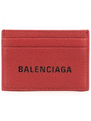 Визитница Everyday Balenciaga. Цвет: красный