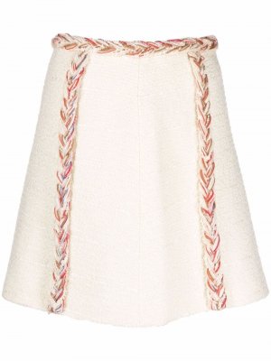 Декорированная юбка мини Giambattista Valli. Цвет: белый