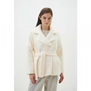 Пальто , размер 50, белый Louren Wilton. Цвет: белый