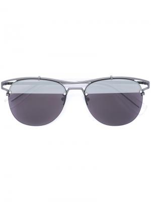 Двухцветные солнцезащитные очки Furla. Цвет: серый