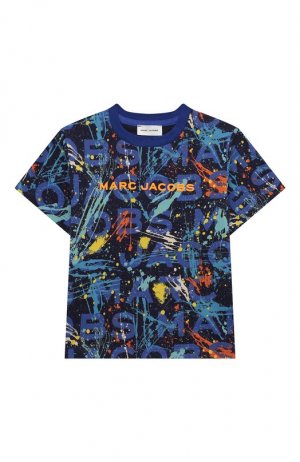 Хлопковая футболка MARC JACOBS (THE). Цвет: синий