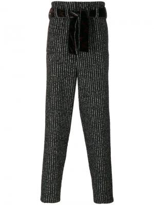 Полосатые брюки с поясом Damir Doma. Цвет: чёрный