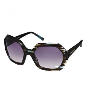 Солнцезащитные очки с шестигранной оправой Karl Largerfeld Lagerfeld. Цвет: мульти