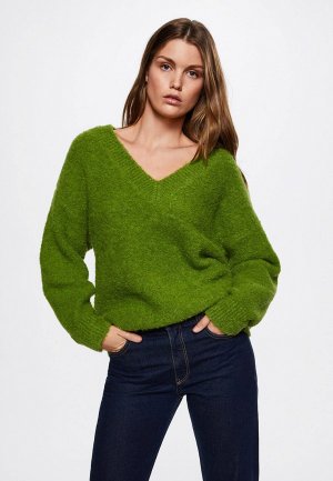 Пуловер Mango RONDAV. Цвет: зеленый