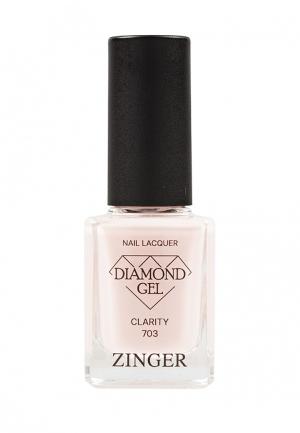 Лак для ногтей Zinger DIAMOND GEL. Цвет: розовый