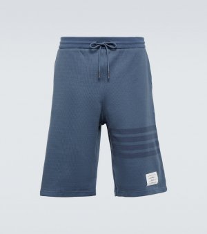 Хлопковые шорты с 4 полосками , синий Thom Browne