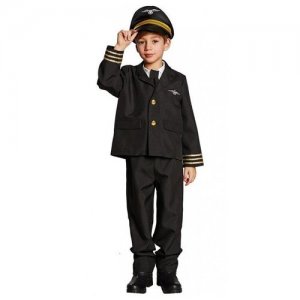 Детский костюм пилота (10061) 116 см RUBIE'S. Цвет: черный