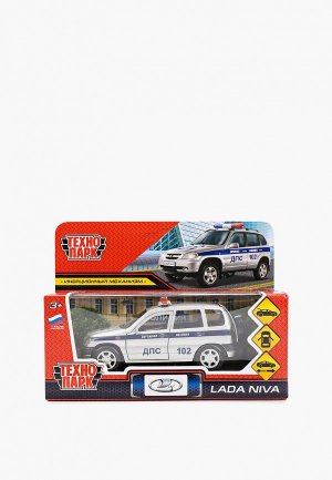 Игрушка Технопарк Lada Niva, Полиция, 12 см. Цвет: серебряный