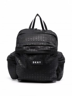 Рюкзак с логотипом Dkny Kids. Цвет: черный