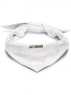 Шарф с логотипом Jacquemus. Цвет: белый