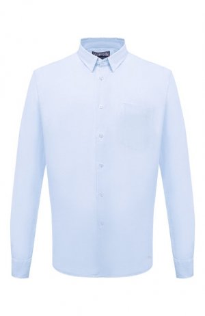Льняная рубашка Vilebrequin. Цвет: голубой