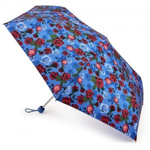 Мини-зонт, красный, синий FULTON. Цвет: синий/красный