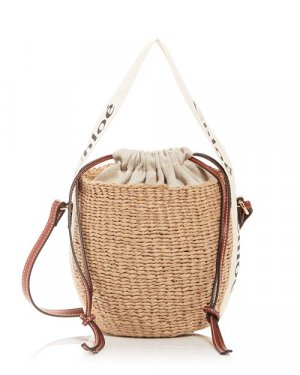 Большая плетеная сумка-тоут Basket из коллаборации с Mifuko Woody Chloe, цвет Tan/Beige Chloé