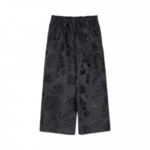Жаккардовая юбка с цветочным узором , цвет Черный Comme des Garçons