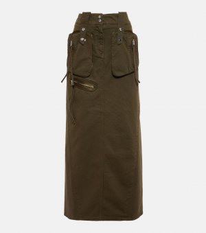 Джинсовая юбка-карго макси, коричневый Blumarine