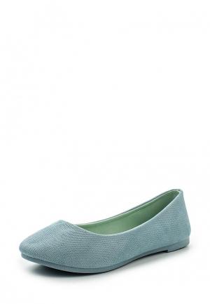 Балетки Ideal Shoes. Цвет: голубой