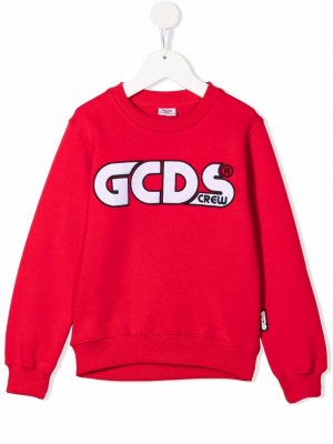 Толстовка с вышитым логотипом Gcds Kids. Цвет: красный