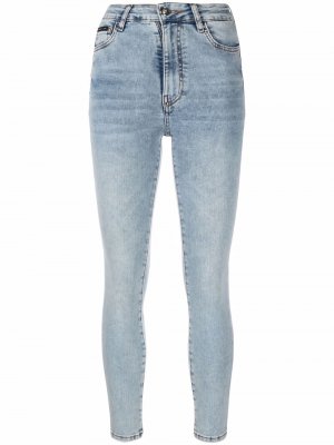 Hexagon skinny jeans Philipp Plein. Цвет: синий
