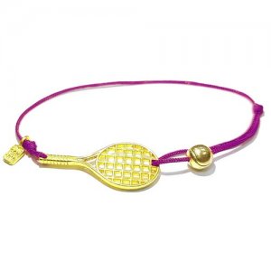 Браслет Теннис MB0039-Au585-TPU фиолетовый, размер 22 см Amorem. Цвет: фиолетовый