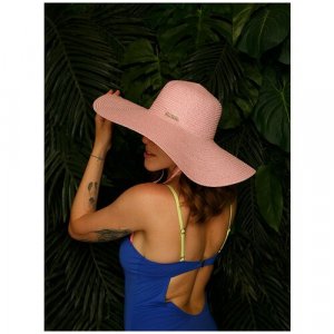 Шляпа, размер 54-56, розовый Solorana. Цвет: розовый