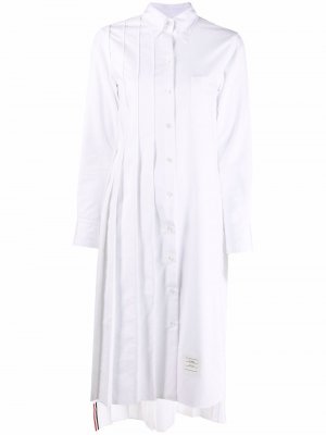 Платье-рубашка с длинными рукавами Thom Browne. Цвет: белый