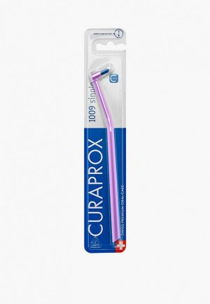 Зубная щетка Curaprox Монопучковая cs1009 single & sulcular, 9 мм. Цвет: фиолетовый