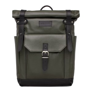 Кожаный рюкзак для ноутбука Eliot Green/Black Lakestone