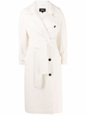 Двубортное пальто с завязками Mackage. Цвет: белый