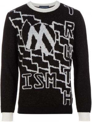 Вязаный свитер с узором Devon Halfnight Leflufy. Цвет: чёрный