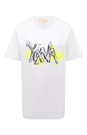 Хлопковая футболка Yana Dress. Цвет: белый