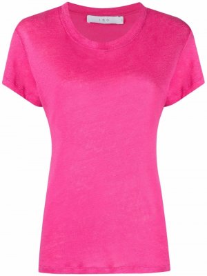 Short-sleeved linen T-shirt IRO. Цвет: розовый