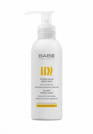Молочко для тела Babe Laboratorios увлажняющее чувствительной кожи с маслом жожоба, 100 мл. Цвет: белый