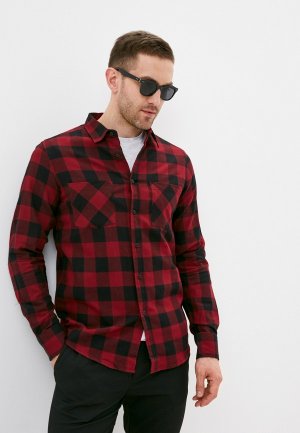 Рубашка Urban Classics Checked Flanell Shirt. Цвет: бордовый