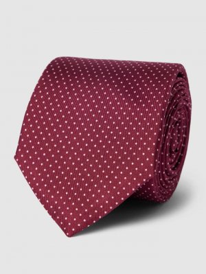 Шелковый галстук с узором по всей поверхности, бордо Tommy Hilfiger